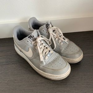 Gray CUSTOMIZED air force 1s